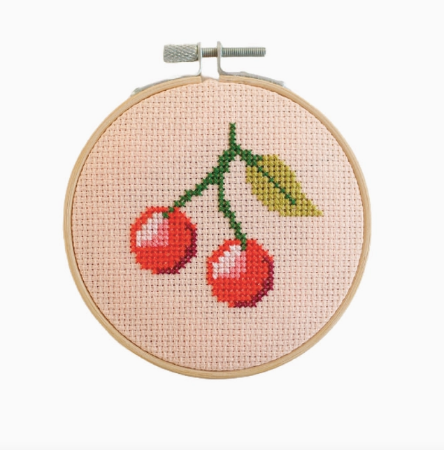 Cotton Clara Craft Kits Cherry Cross Stitch Kit