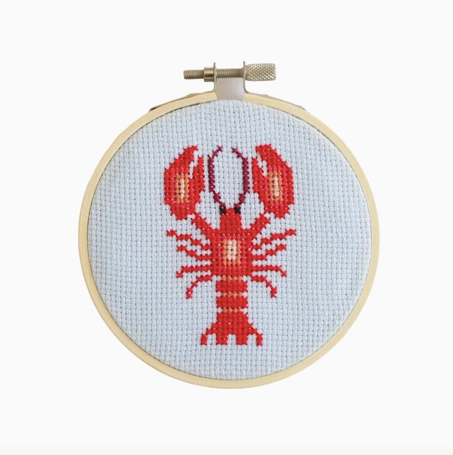 Cotton Clara Craft Kits Lobster Cross Stitch Kit