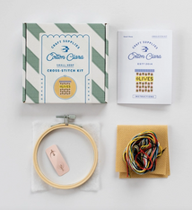Cotton Clara Craft Kits Olives Cross Stitch Kit