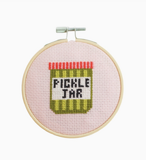 Cotton Clara Craft Kits Pickle Jar Cross Stitch Kit
