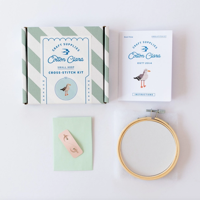 Cotton Clara Craft Kits Seagull Cross Stitch Kit