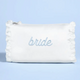 xo, Fetti Embroidered Bride Satin Cosmetic Bag