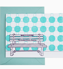 Tiny Dog Press Greatest City Baltimore Bench Card - Purple & Teal