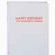 Chez Gagne Happy Birthday You Wonderful Human Card