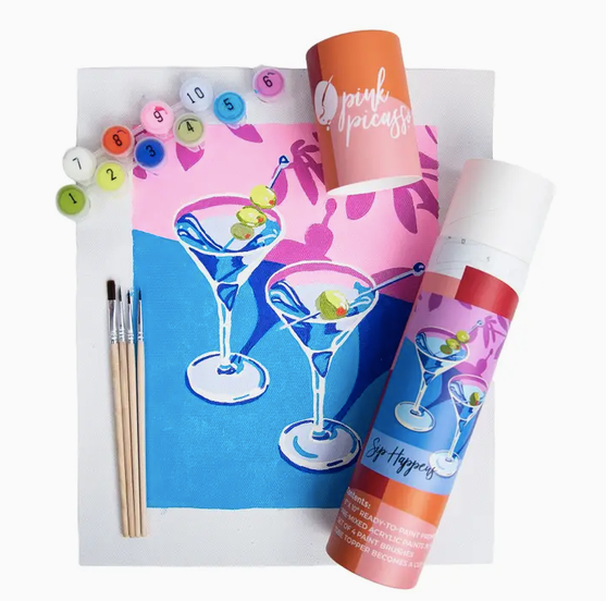 Pink Picasso Sip Happens 8 x 10 Paint Kit