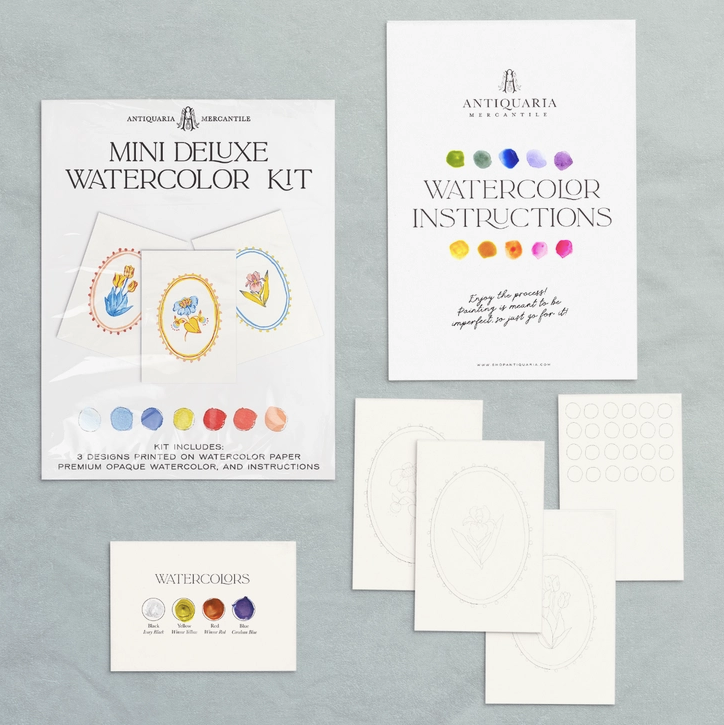Antiquaria Mini Watercolor Kit: Folk Flowers