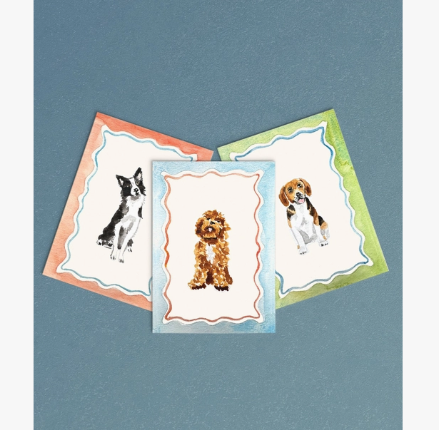 Antiquaria Mini Watercolor Painting Kit: Dogs
