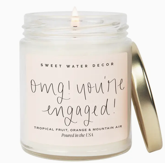 Sweet Water Decor Omg! You're Engaged! 9 oz Soy Candle
