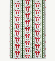 Geometry Christmas Bow Stripe Tea Towel