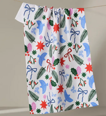 Geometry Christmas Garden Party Tea Towel