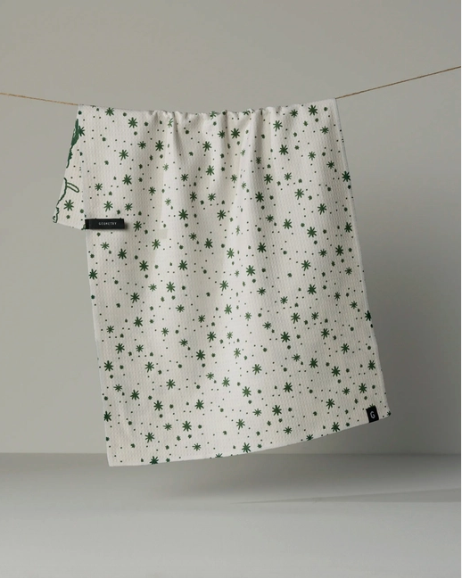 Geometry Cozy Kittens Luxe Kitchen Towel