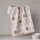 Geometry Mahjong Flower Tiles Tea Towel