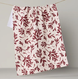 Geometry Holly Folly Tea Towel