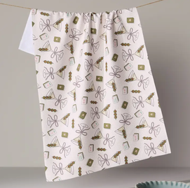 Geometry Martini Tiles Tea Towel
