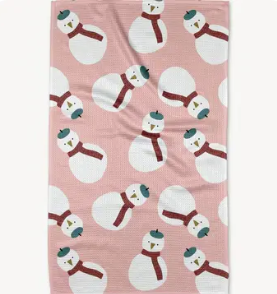 Geometry Snowman Tea Towel