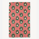 Geometry Striped Santa Tea Towel