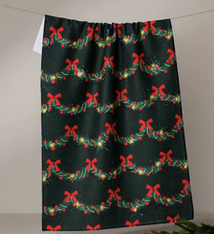 Geometry Yuletide Garland Tea Towel