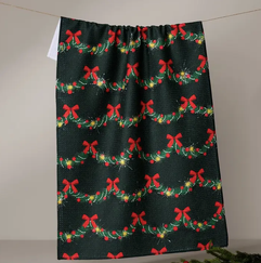 Geometry Yuletide Garland Tea Towel