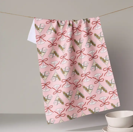 Geometry Flower-Tinis Tea Towel