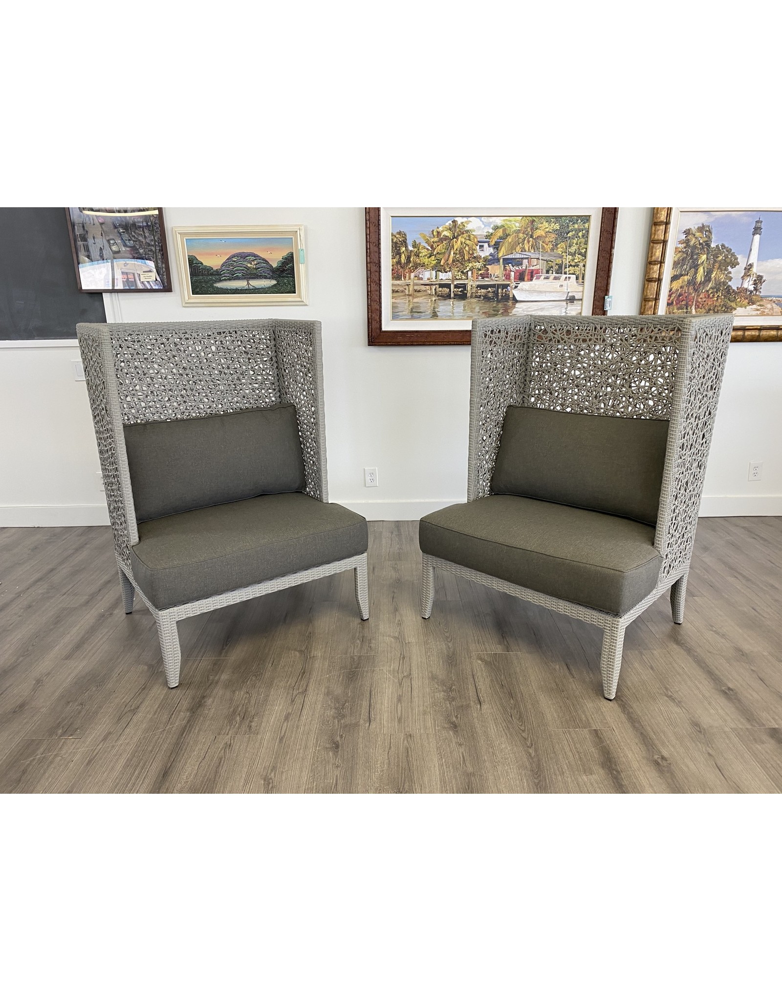 50x30x24 Brand New Grand Haven Patio Chair With Cushions 7 Outside The Box Palm Beach