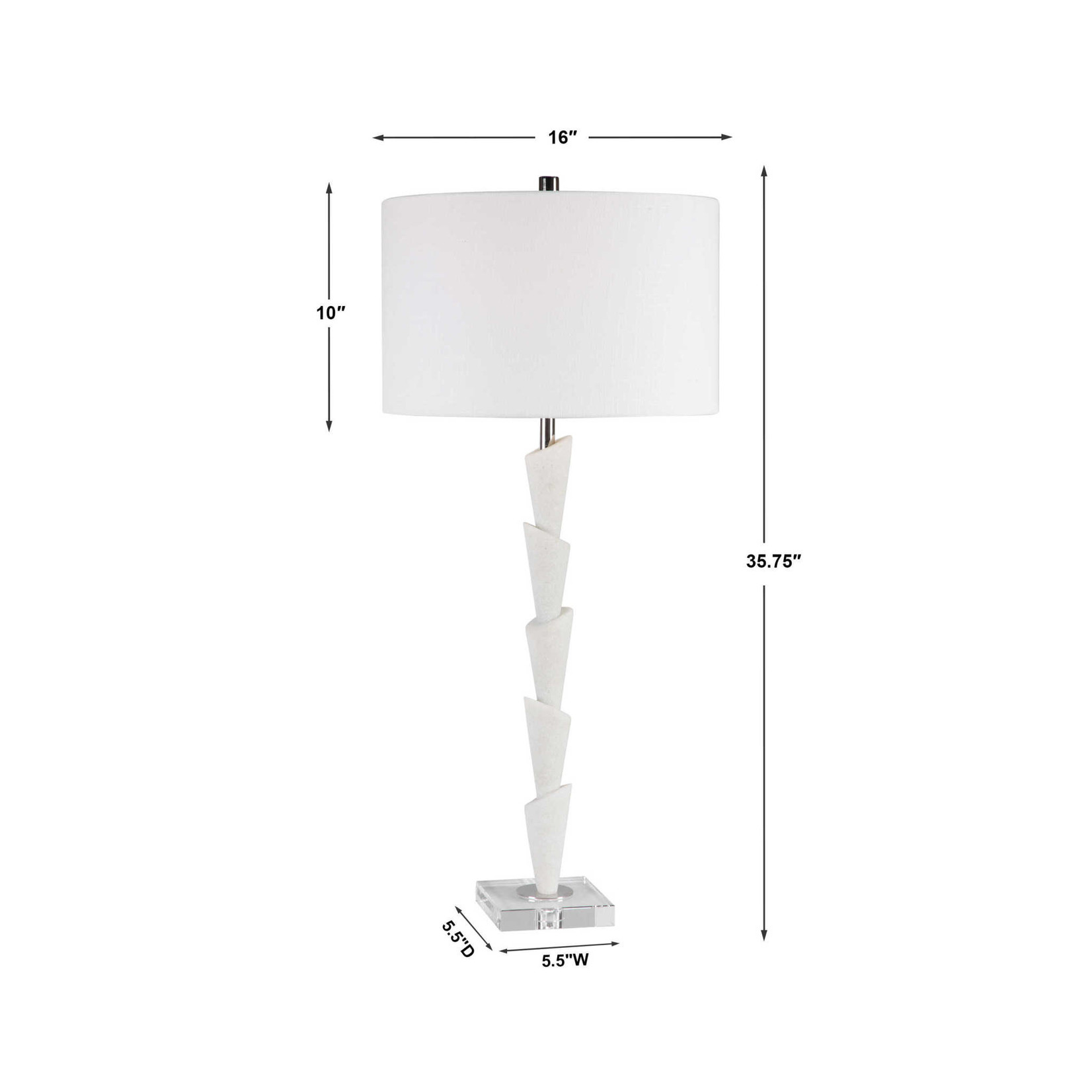 Outside The Box Uttermost Ibiza 36" Thassos Marble Table Lamp