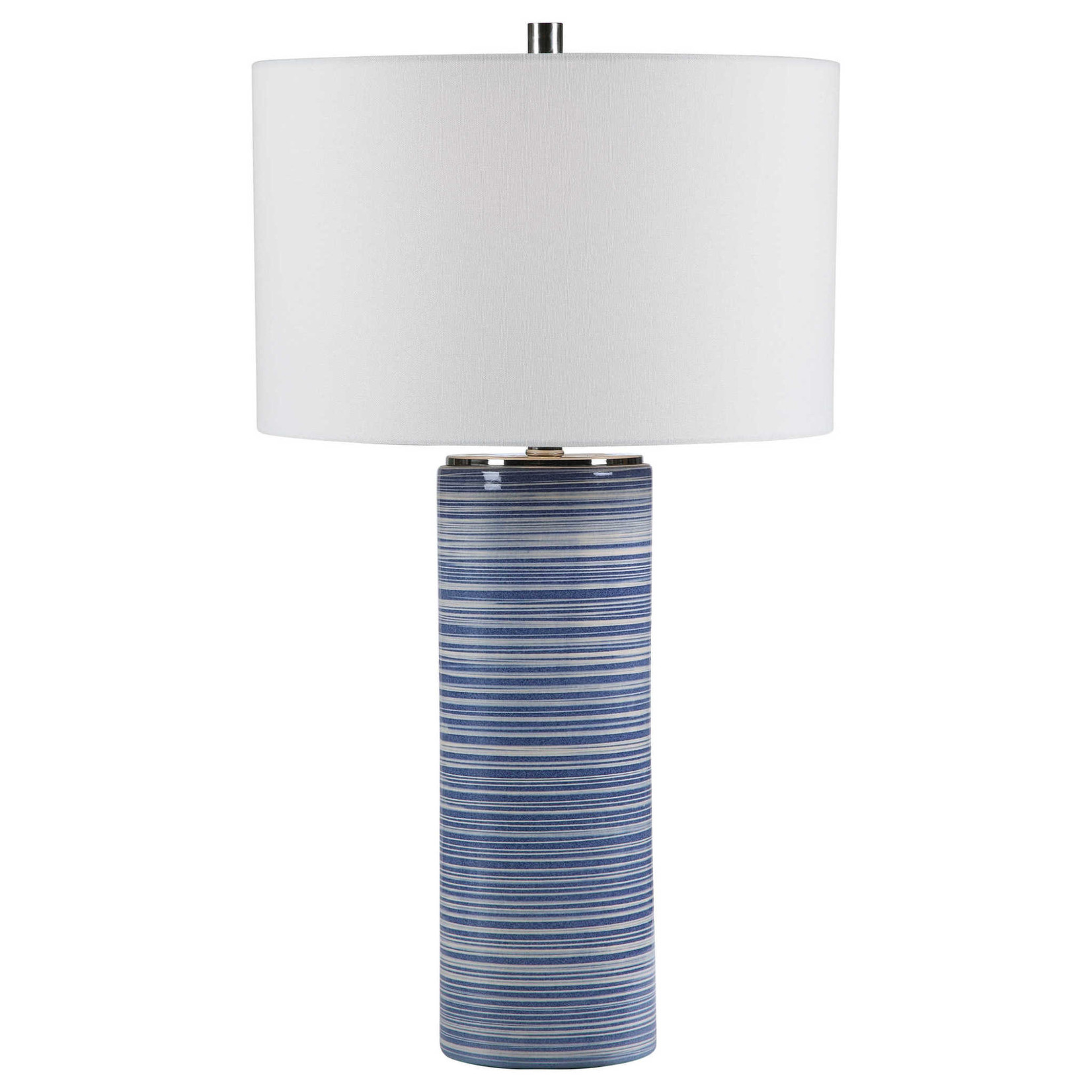 Outside The Box 9" Uttermost Montauk Blue Stripe Coastal Table Lamp