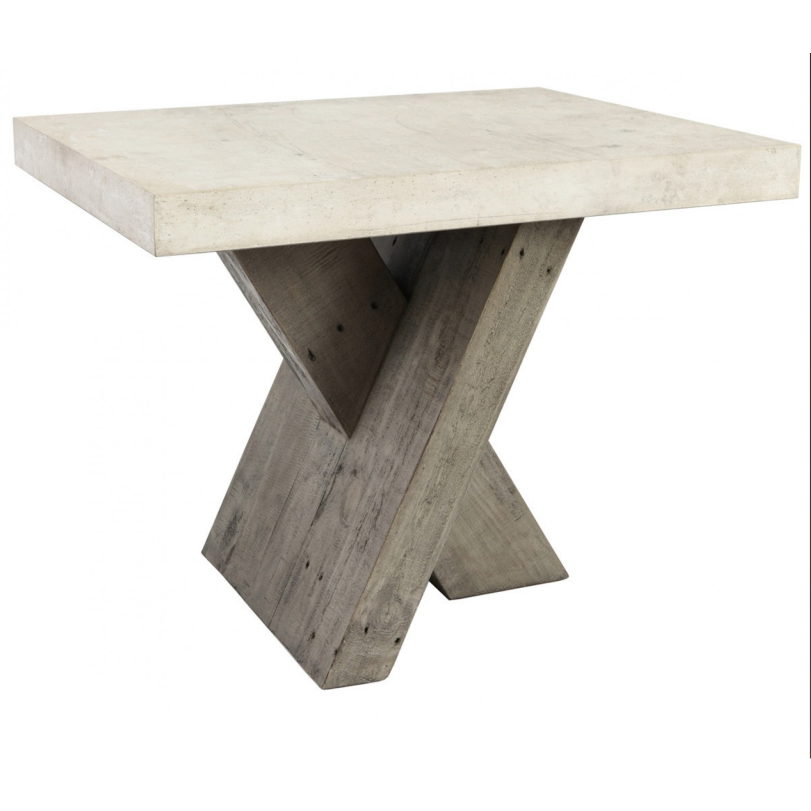 Outside The Box 22x28x22 Durant Square Concrete Top End Table