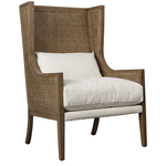 Outside The Box Mack Solid Oak Performance Fabric Accent Chair