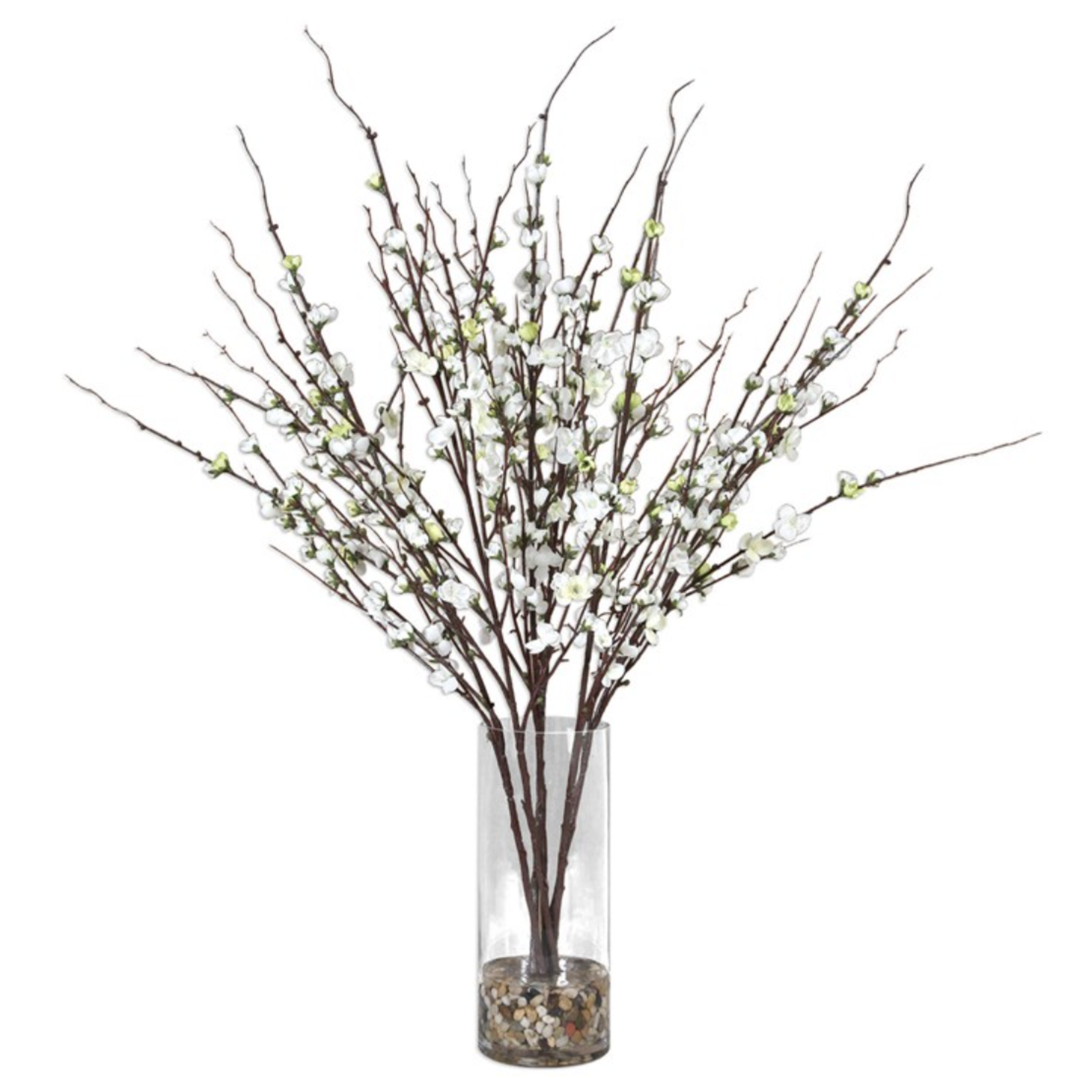 Outside The Box 30x30x36 Uttermost Quince Blossoms Silk Centerpiece