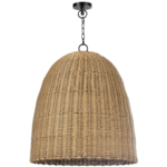 Outside The Box 30" Regina Andrew Indoor/Outdoor Beehive Large Natural Pendant