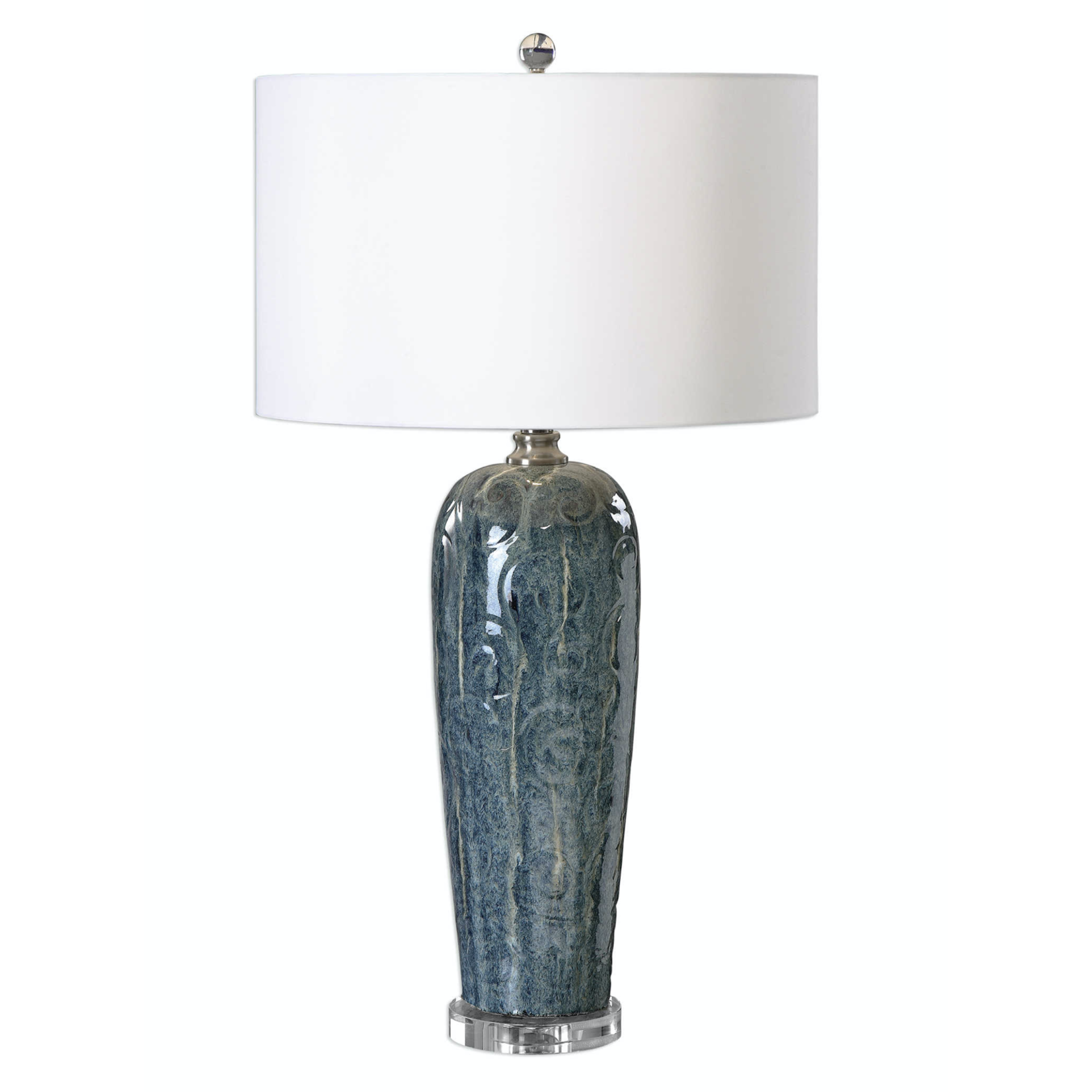 Outside The Box 33" Uttermost Maira Ceramic Swirl Table Lamp