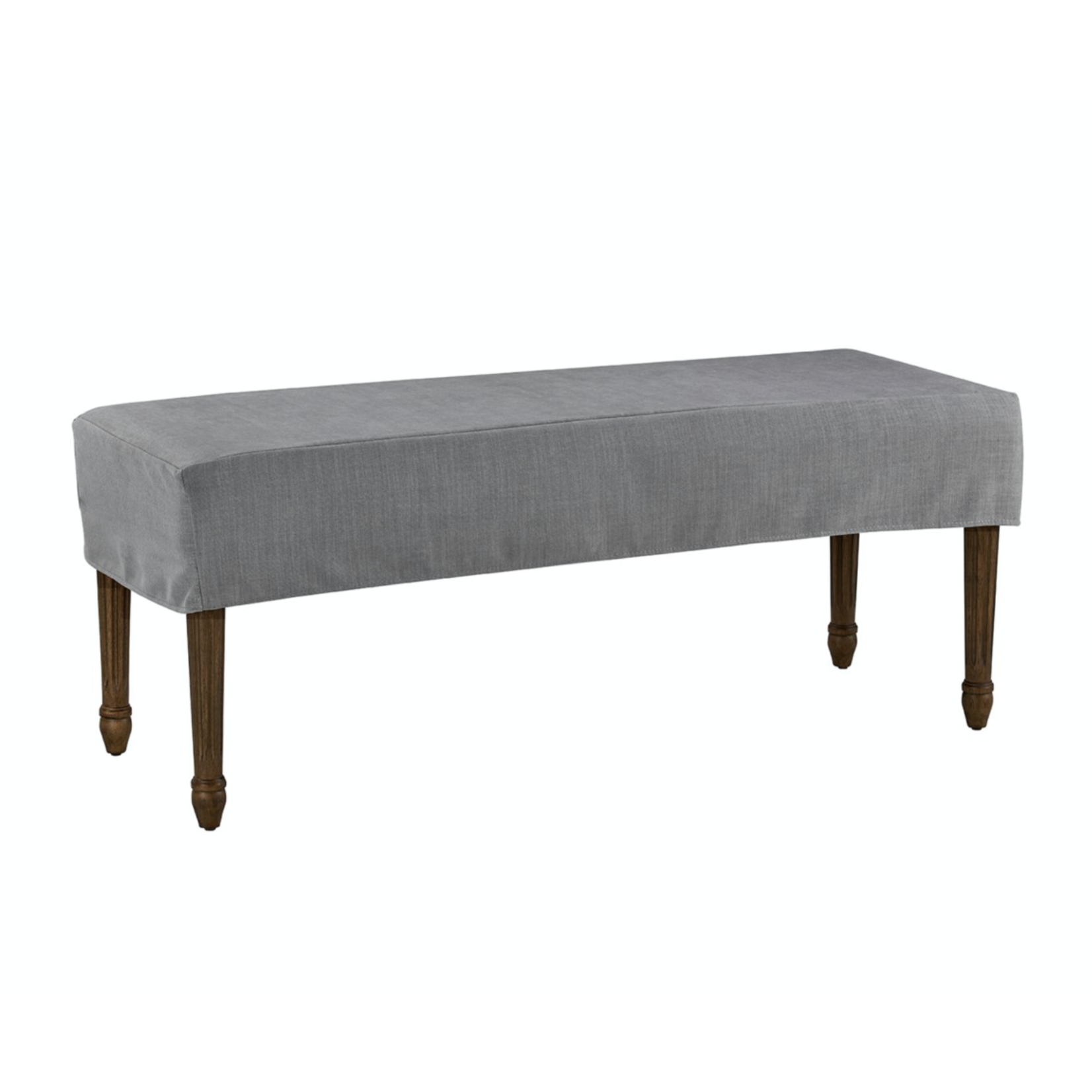 Outside The Box 49x19x8 Gray Washable Reversible Dining Bench Slipcover