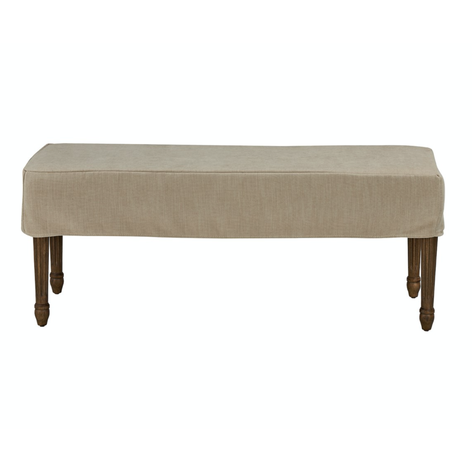 Outside The Box 49x19x8 Oatmeal Washable Reversible Dining Bench Slipcover