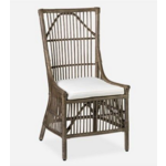 Outside The Box Winston Gray Rattan Dining Side Chair
