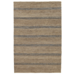 Outside The Box 9x12 Madrid Navy Stripe Handwoven Wool Jute Blend Indoor Rug