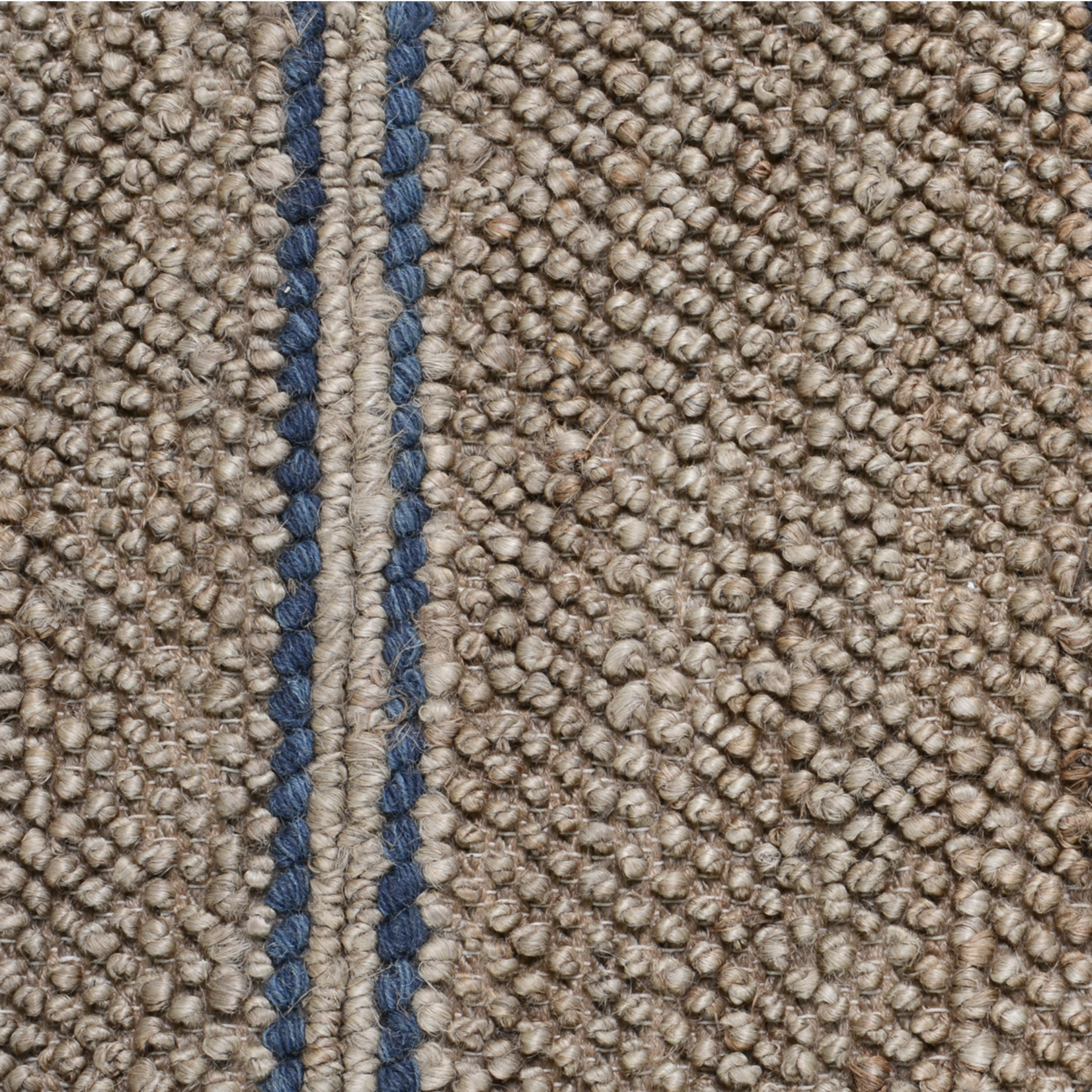 Outside The Box 9x12 Madrid Navy Stripe Handwoven Wool Jute Blend Indoor Rug