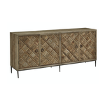 Outside The Box 76x18x34 Celtic Reclaimed Elm & Iron Leg Sideboard