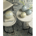 Outside The Box 7" & 9"Set of 2 Cosmo Pale Blue Hand Blown Glass Spheres