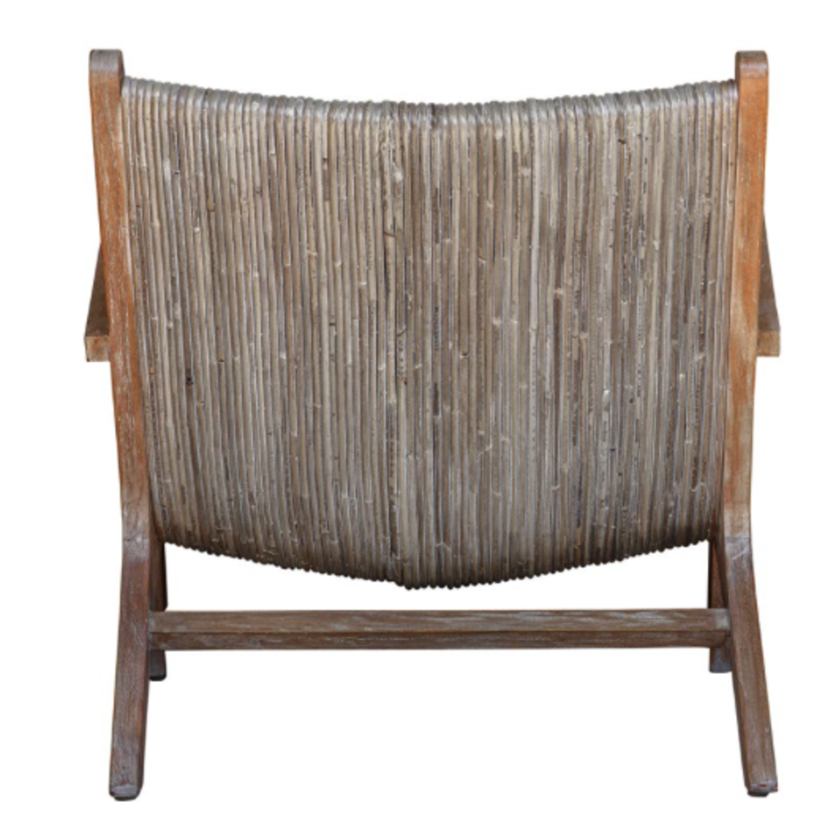 Outside The Box 30x16x28 Aegea Mango Wood Whitewash Accent Chair