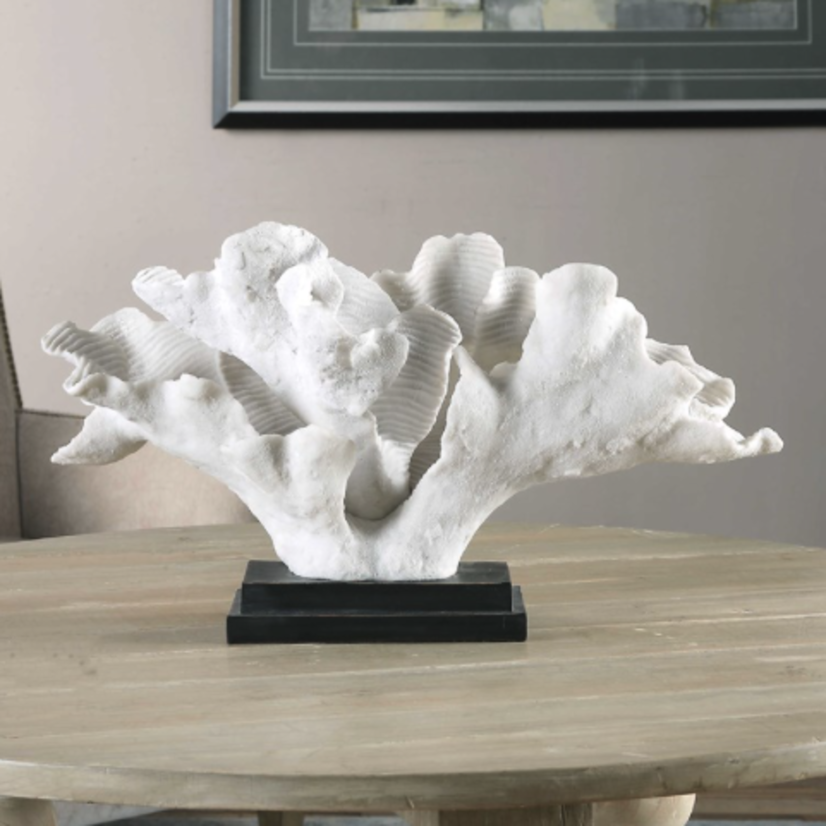 Outside The Box 12" Blade White Coral Sculpture