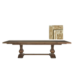 Outside The Box 96" Extends To 120" Solid Mahogany Trestle Dining Table In  Weather White