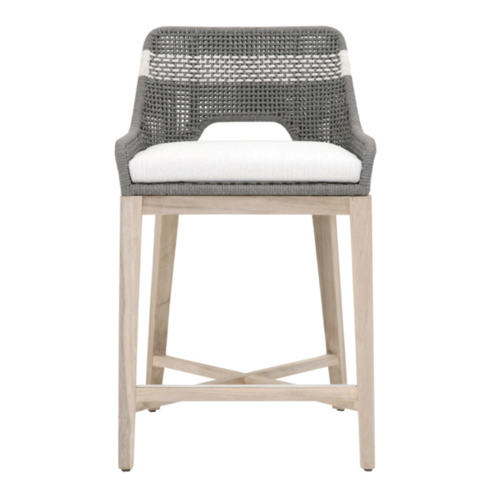 Outside The Box 26" Essentials For Living Tapestry Outdoor  Counter Stool Dove