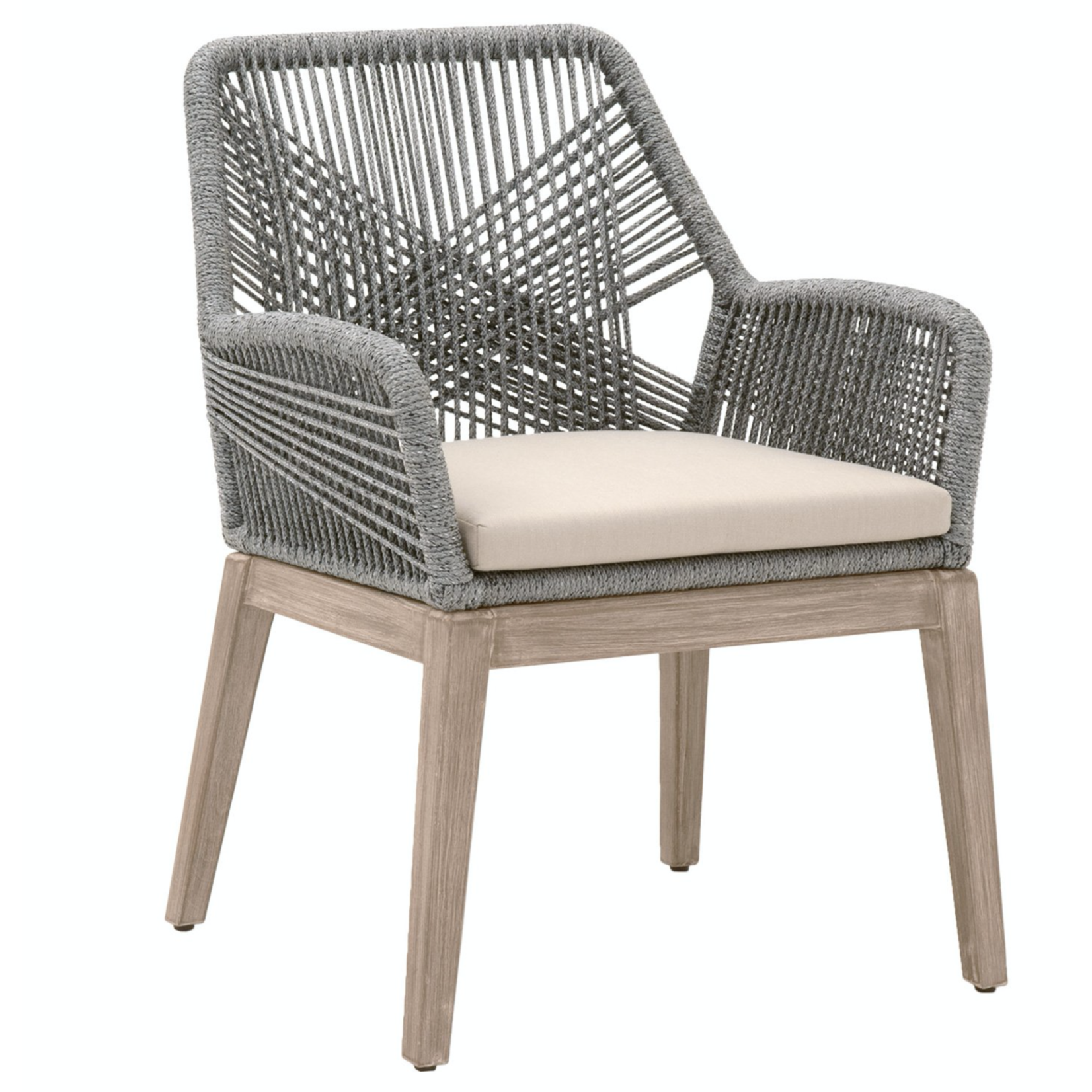 Essentials For Living Loom Dining Chair W/ Arm Platinum