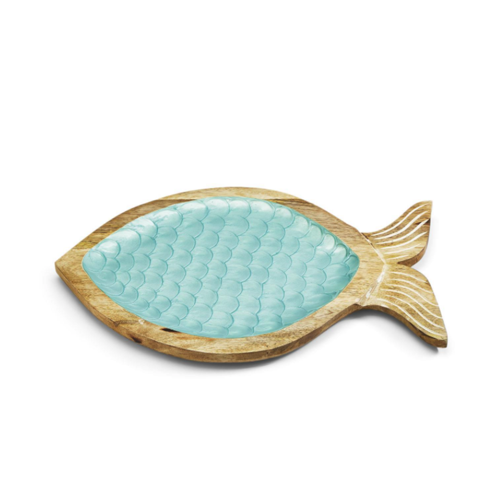 Outside The Box 16" Shimmering Scales Hand Crafted Fish Tray