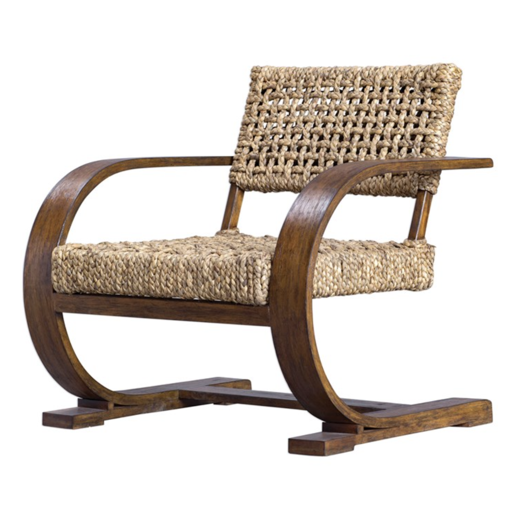 Outside The Box Rehema Javawood Accent Chair With Banana Fiber