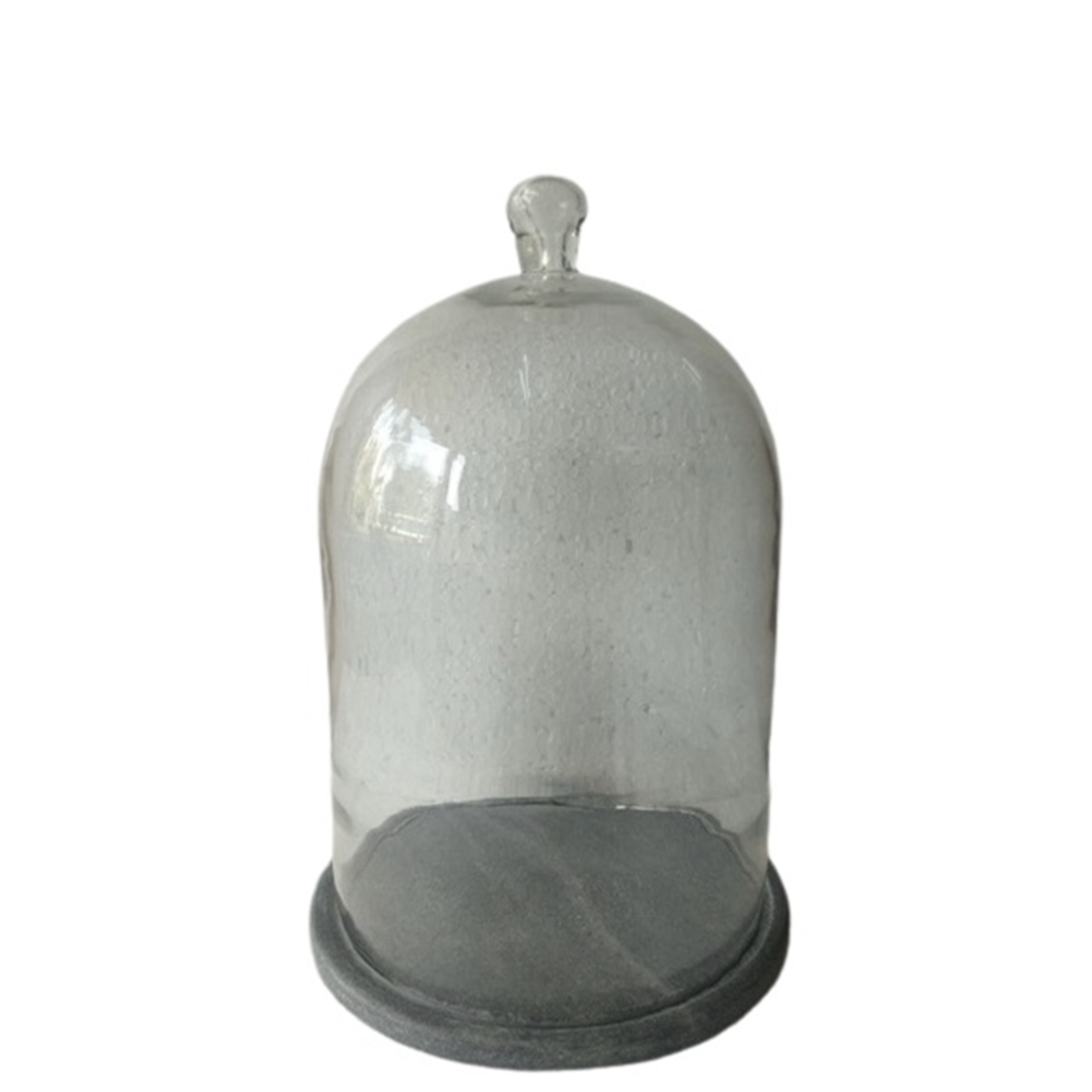 Outside The Box 15" Glass Bell Jar With Black Marble