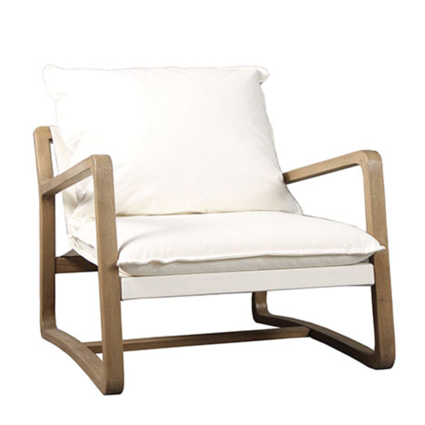 Outside The Box Gabe Oak Wood Frame With Performance Fabric Occasional Chair