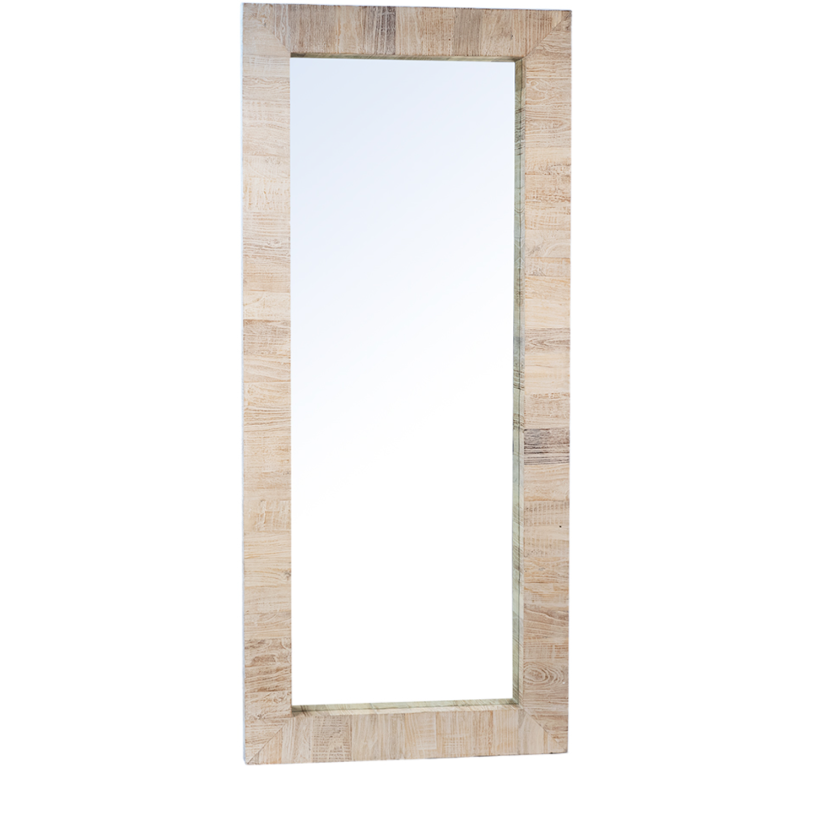 Outside The Box 82x36 Genesis Polished Reclaimed Elm Wood Frame Mirror