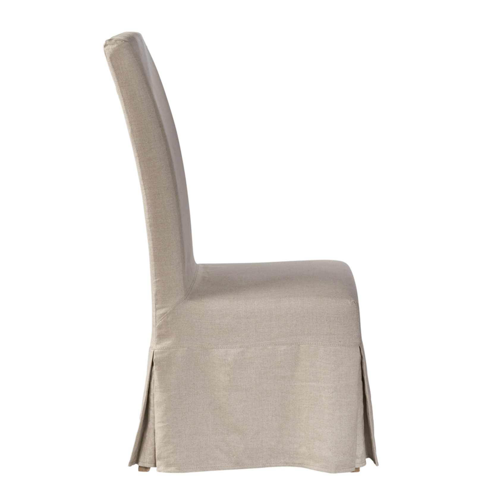 Parsons Performance Linen Slip Covered Oak Frame Chair