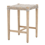 Outside The Box 26” Costa White Taupe Rope Backless Counter Stool